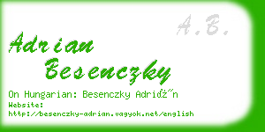 adrian besenczky business card